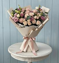 Букет цветов из:  Розы и Лизиантусы #REPLACE_PRED# Прогресс