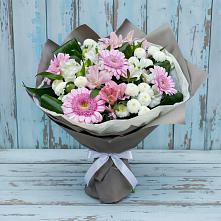 Букет цветов из:  Герберы, Альстромерии и Хризантемы #REPLACE_PRED# Прогресс