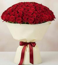 Букет 101 Красная роза Милано в Прогресс