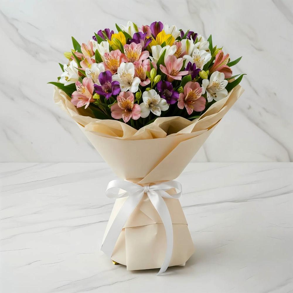 Букет цветов из: Альстромерии в Прогресс