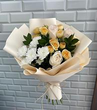 Букет цветов из:  Розы и Хризантемы в Прогресс