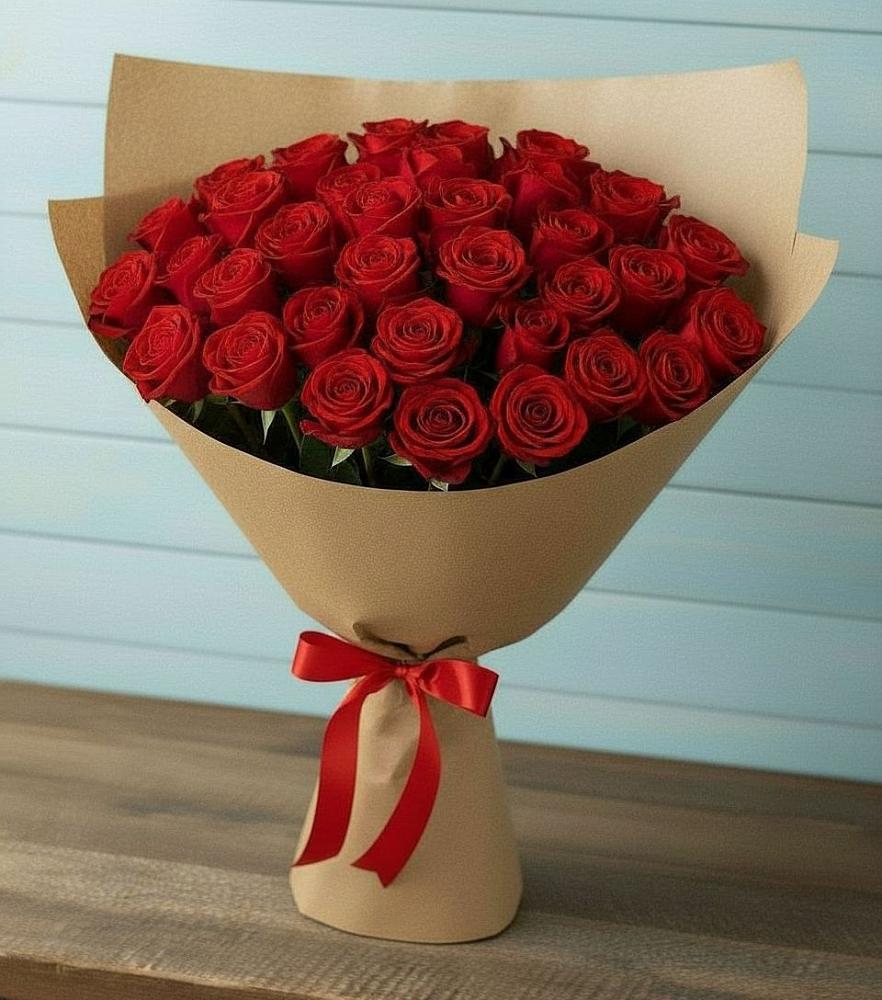 Букет Красные розы Милано в Прогресс