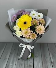 Букет цветов из:  Розы, Герберы и Хризантемы #REPLACE_PRED# Прогресс