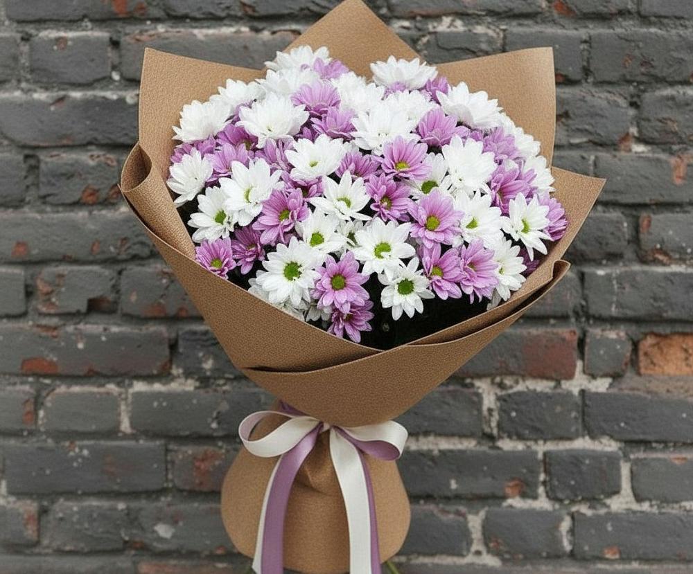 Букет цветов из: Хризантемы в Прогресс