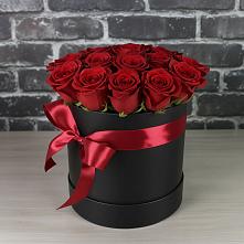 Цветочная композиция из Розы в шляпной коробке в Прогресс