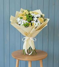 Букет цветов из:  Хризантемы и Розы в Прогресс