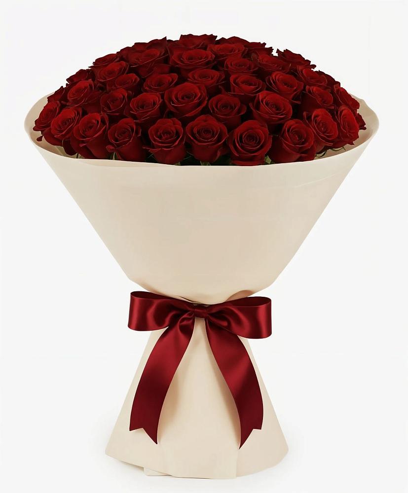 Букет 101 Бордовая роза Блэк Бакарра в Прогресс